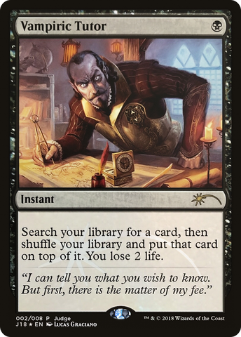 {R} Vampiric Tutor [Judge Gift Cards 2018][PA J18 002]
