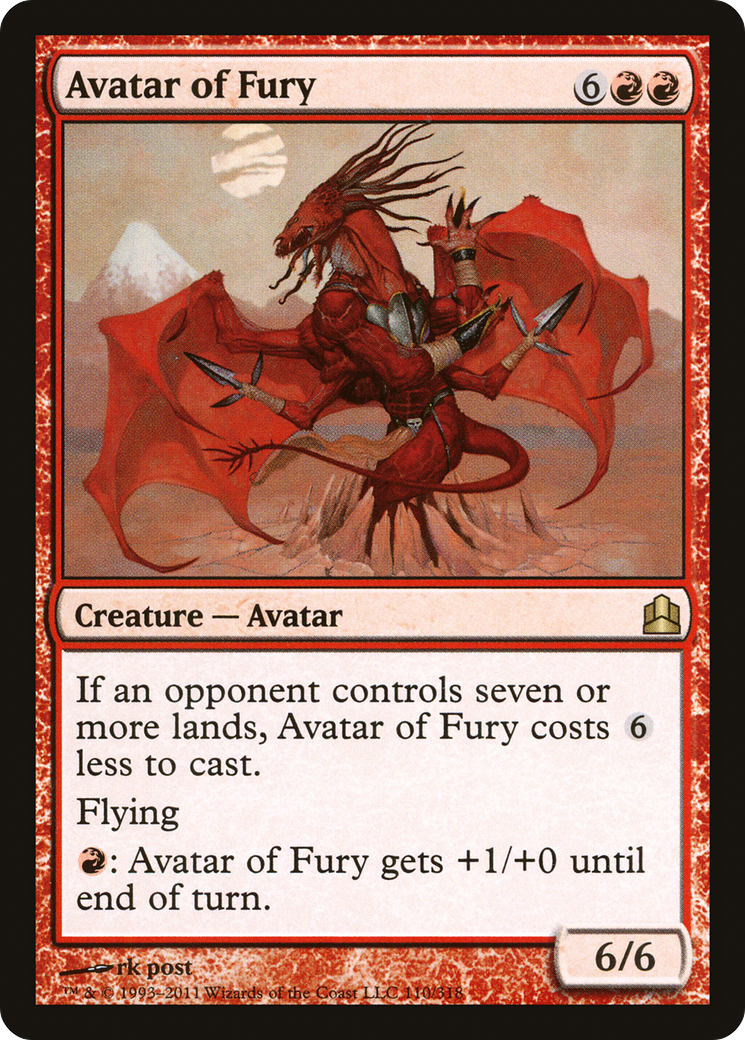 {R} Avatar of Fury [Commander 2011][CMD 110]