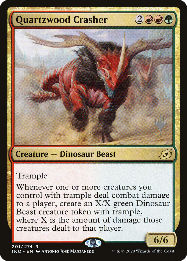 {R} Quartzwood Crasher (Promo Pack) [Ikoria: Lair of Behemoths Promos][PP IKO 201]