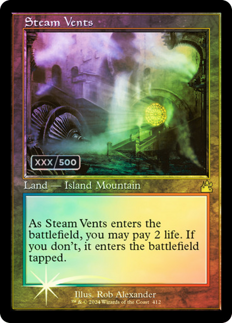{R} Steam Vents (Retro) (Serialized) [Ravnica Remastered][SR RVR 412]