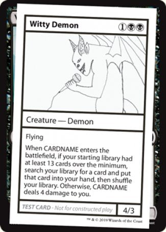 {R} Witty Demon (2021 Edition) [Mystery Booster Playtest Cards][CMB1 050]