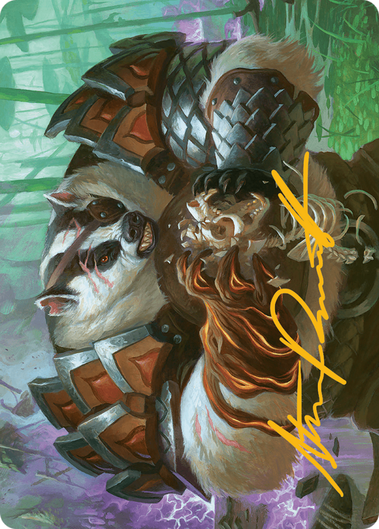 {A} Hugs, Grisly Guardian Art Card (Gold-Stamped Signature) [Bloomburrow Art Series][GS ABLB 027]