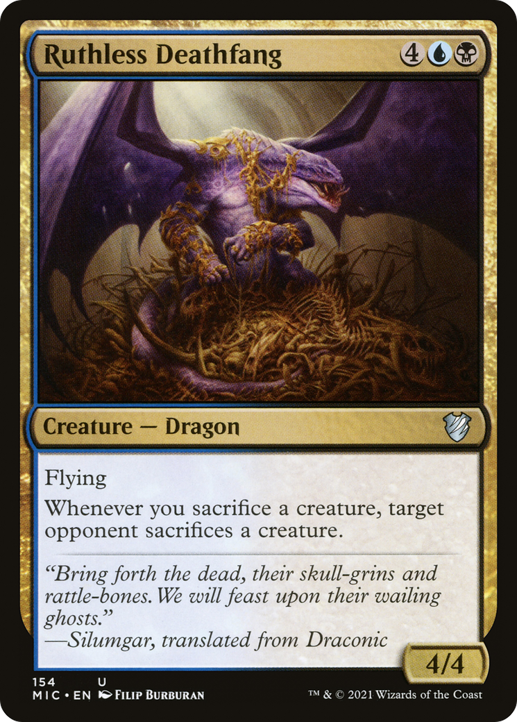 {C} Ruthless Deathfang [Innistrad: Midnight Hunt Commander][MIC 154]