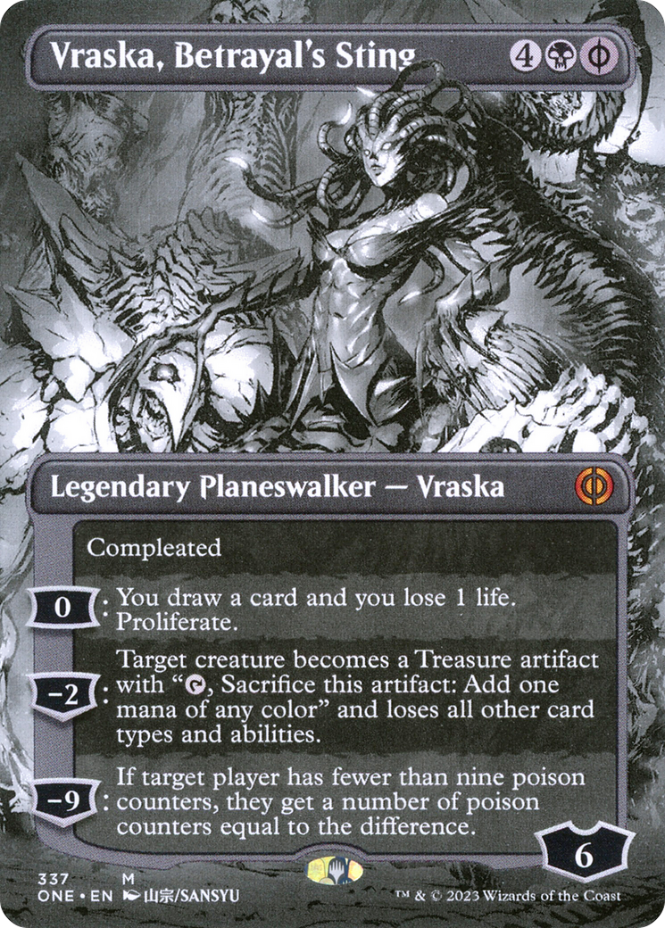 {R} Vraska, Betrayal's Sting (Borderless Manga) [Phyrexia: All Will Be One][ONE 337]