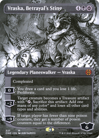 {R} Vraska, Betrayal's Sting (Borderless Manga) [Phyrexia: All Will Be One][ONE 337]