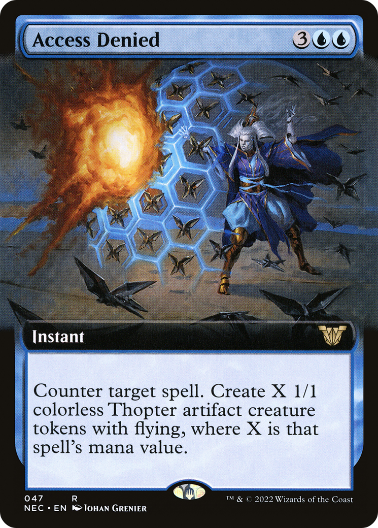 {R} Access Denied (Extended Art) [Kamigawa: Neon Dynasty Commander][NEC 047]
