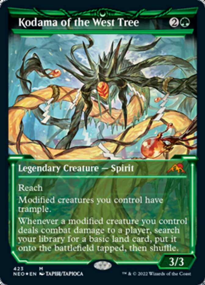{R} Kodama of the West Tree (Showcase) (Foil Etched) [Kamigawa: Neon Dynasty][NEO 423]