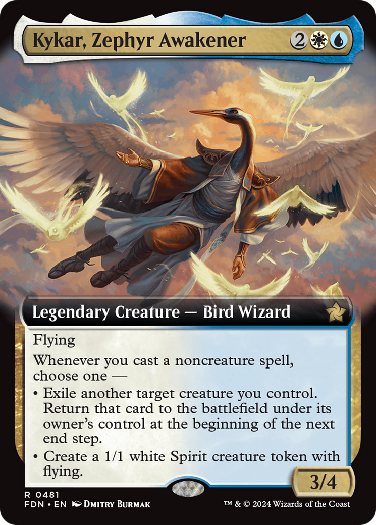 {@R} Kykar, Zephyr Awakener (Extended Art) [Foundations][FDN 481]