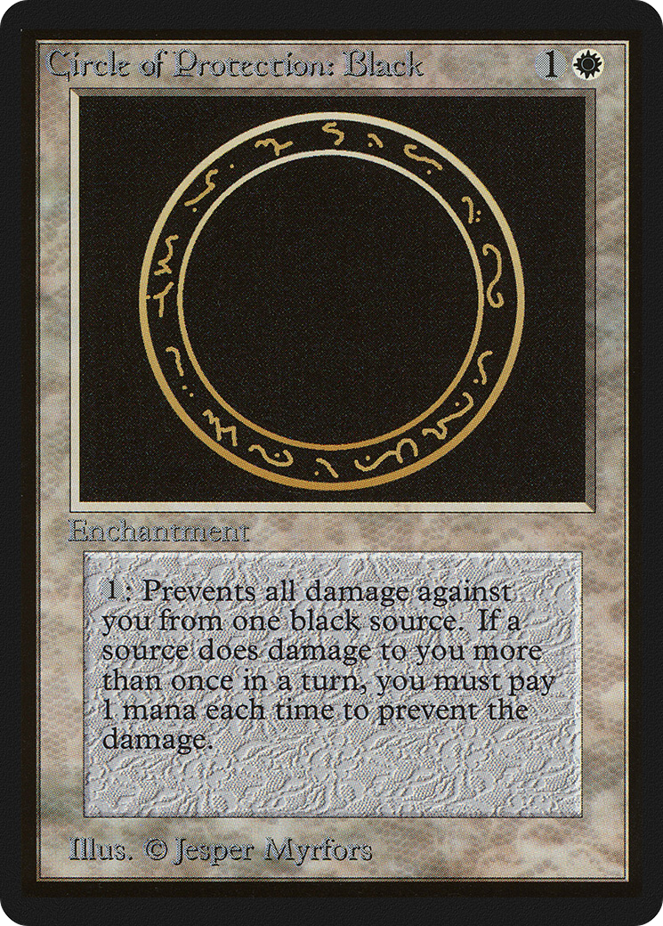 {C} Circle of Protection: Black [Beta Edition][LEB 010]