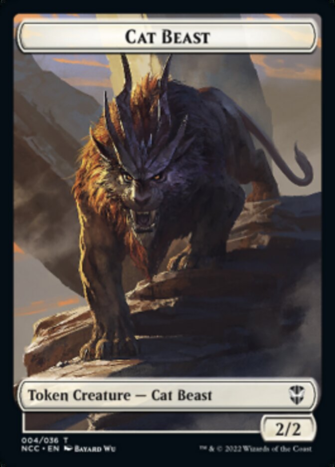 {T} Soldier (09) // Cat Beast Double-sided Token [Streets of New Capenna Commander Tokens][TNCC 009]