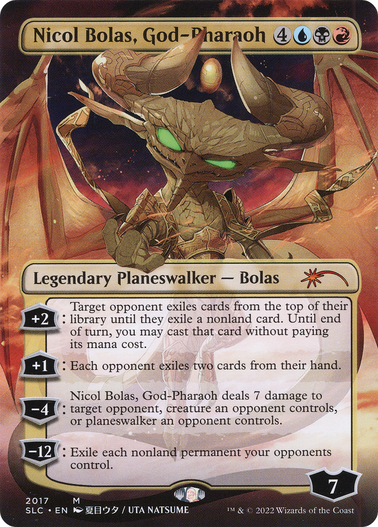 {R} Nicol Bolas, God-Pharaoh (Borderless) [Secret Lair 30th Anniversary Countdown Kit][SLC 2017]