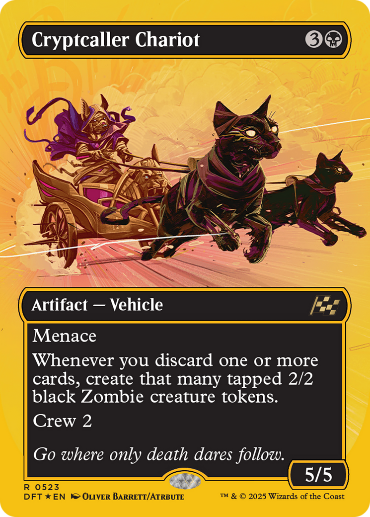 {@R} Cryptcaller Chariot (Borderless) (First-Place Foil) [Aetherdrift][DFT 523]
