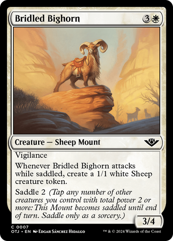 {@C} Bridled Bighorn [Outlaws of Thunder Junction][OTJ 007]