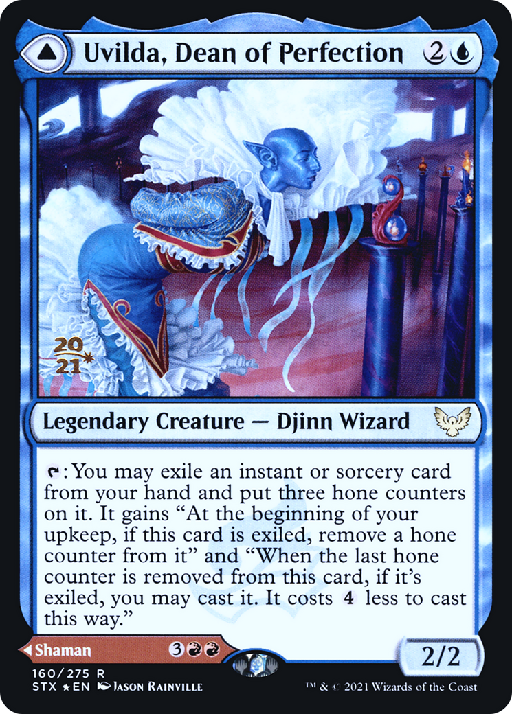 {R} Uvilda, Dean of Perfection // Nassari, Dean of Expression [Strixhaven: School of Mages Prerelease Promos][PR STX 160]