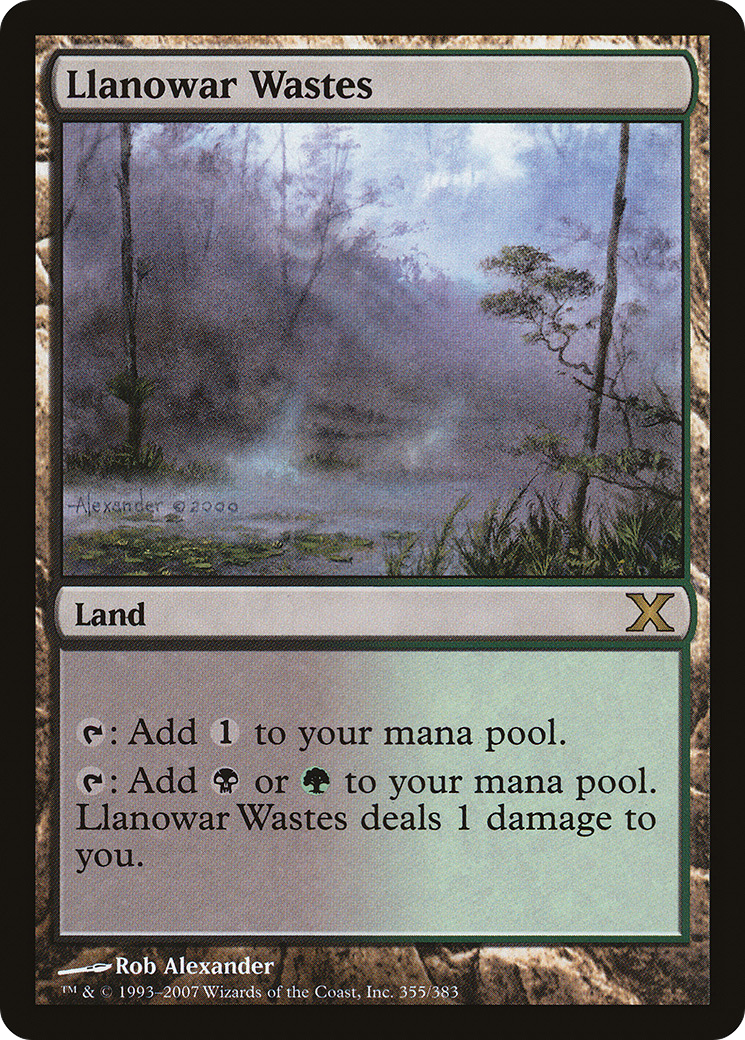 {R} Llanowar Wastes [Tenth Edition][10E 355]