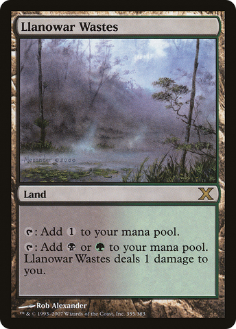 {R} Llanowar Wastes [Tenth Edition][10E 355]