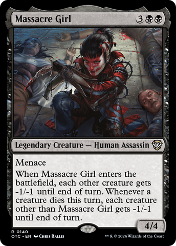 {R} Massacre Girl [Outlaws of Thunder Junction Commander][OTC 140]