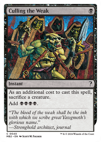 {C} Culling the Weak (White Border) [Mystery Booster 2][MB2 040]