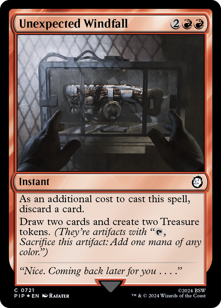 {C} Unexpected Windfall (Surge Foil) [Fallout][PIP 721]