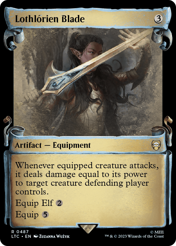 {R} Lothlorien Blade [The Lord of the Rings: Tales of Middle-Earth Commander Showcase Scrolls][LTC 487]