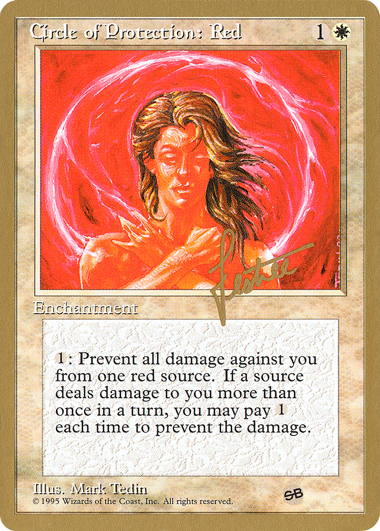 {C} Circle of Protection: Red (Bertrand Lestree) (SB) (4ED) [Pro Tour Collector Set][GB PTC BL17SB]