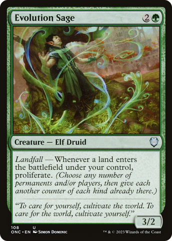 {C} Evolution Sage [Phyrexia: All Will Be One Commander][ONC 108]