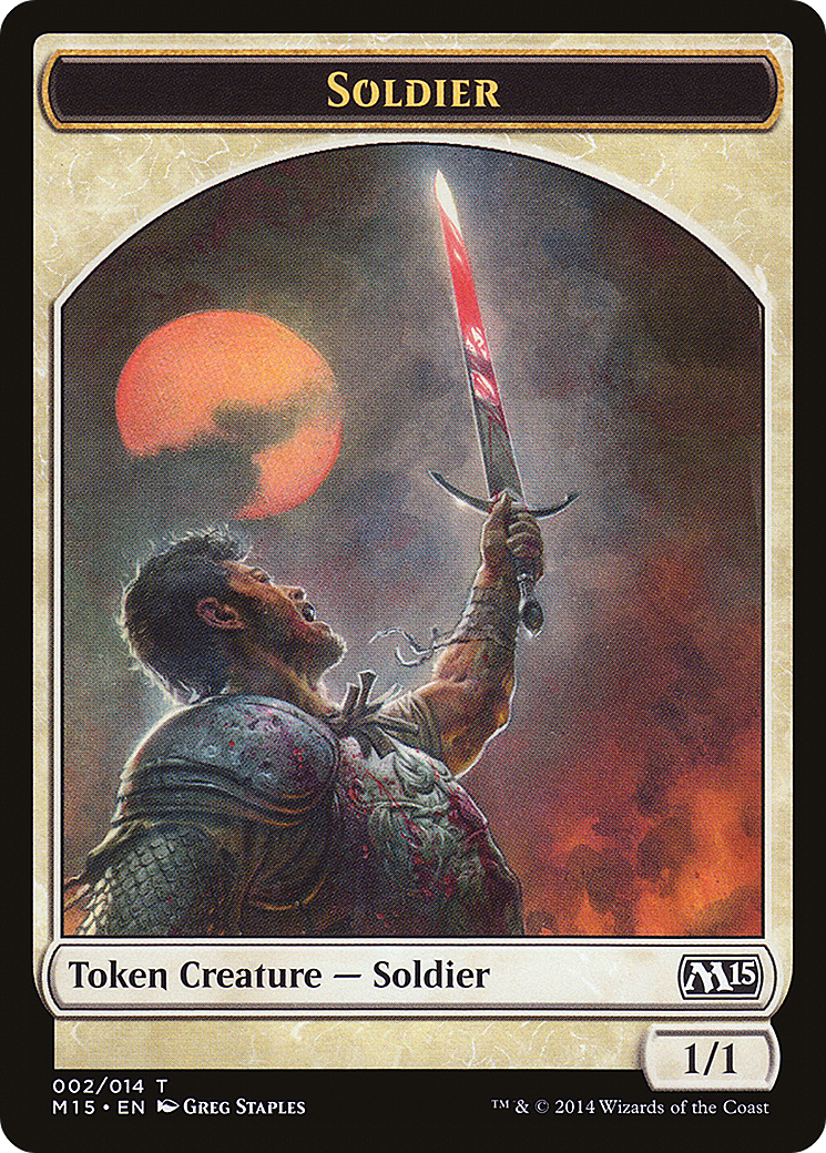 {T} Soldier Token [Magic 2015 Tokens][TM15 002]