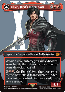{@R} Clive, Ifrit's Dominant // Ifrit, Warden of Inferno (Borderless) (0385) [FINAL FANTASY][FIN 385]