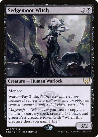 {R} Sedgemoor Witch (Promo Pack) [Strixhaven: School of Mages Promos][PP STX 086]