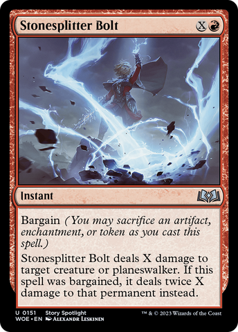 {@C} Stonesplitter Bolt [Wilds of Eldraine][WOE 151]
