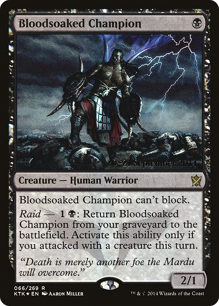 {R} Bloodsoaked Champion [Khans of Tarkir Prerelease Promos][PR KTK 066]