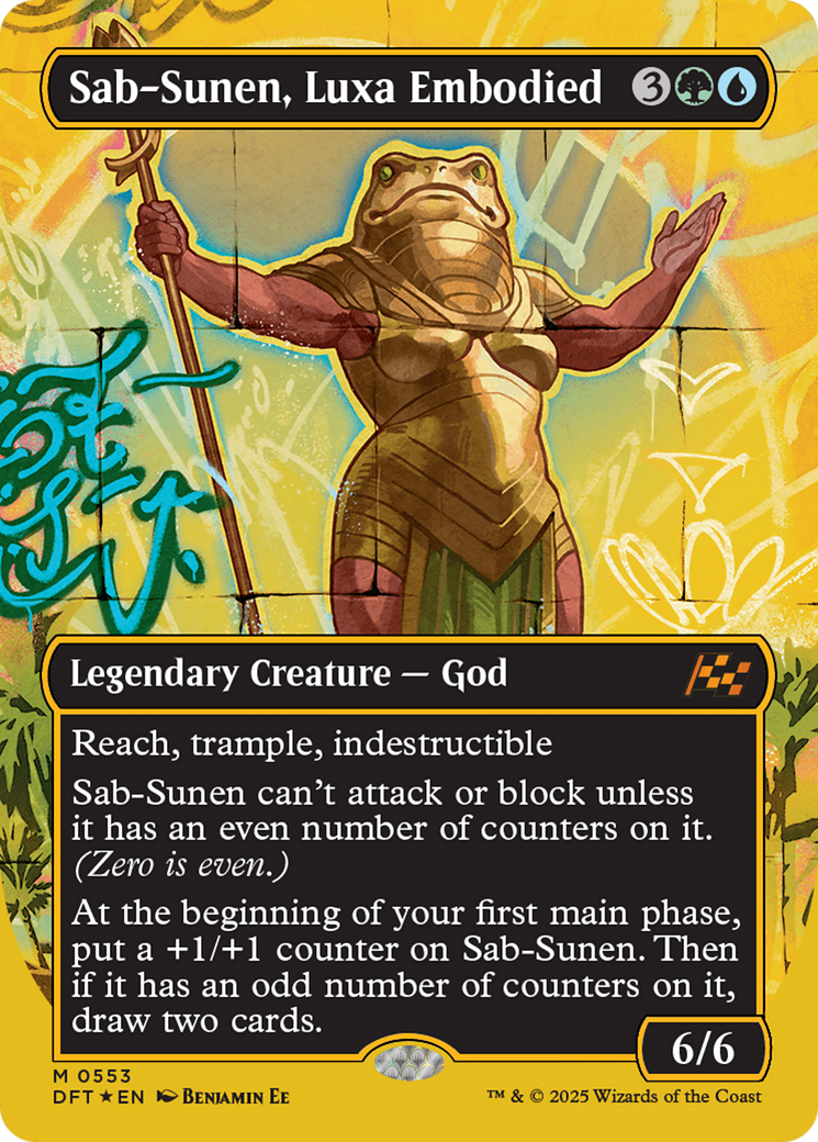 {@R} Sab-Sunen, Luxa Embodied (Borderless) (First-Place Foil) [Aetherdrift][DFT 553]