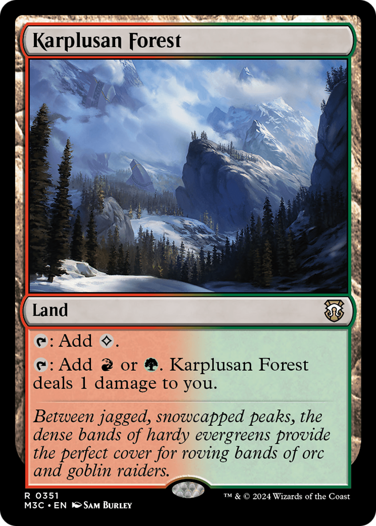 {R} Karplusan Forest (Ripple Foil) [Modern Horizons 3 Commander][RPF M3C 351]