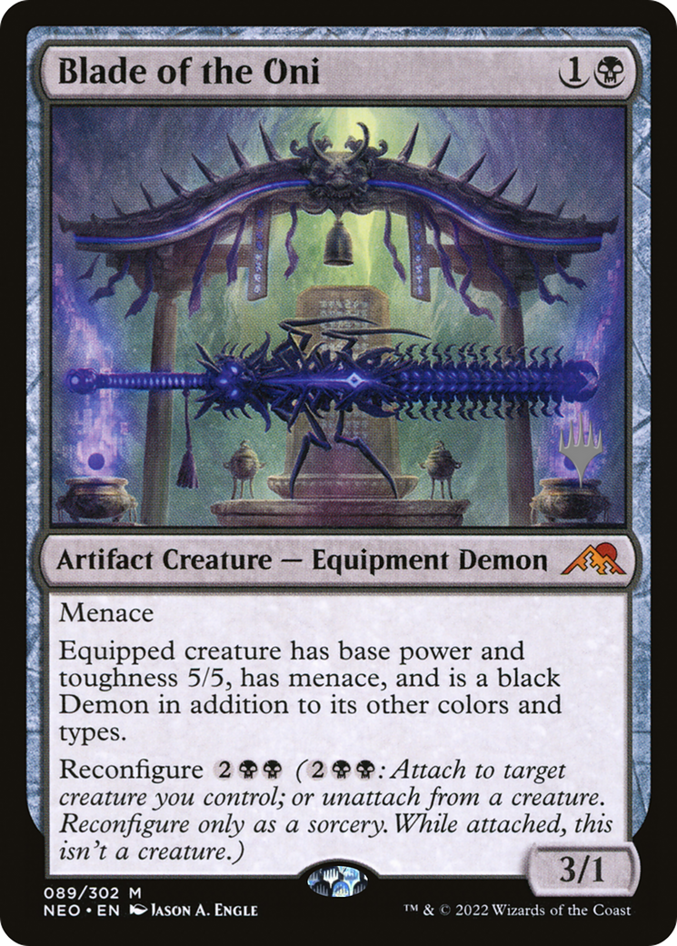 {R} Blade of the Oni (Promo Pack) [Kamigawa: Neon Dynasty Promos][PP NEO 089]