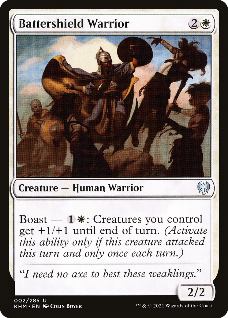 {C} Battershield Warrior [Kaldheim][KHM 002]