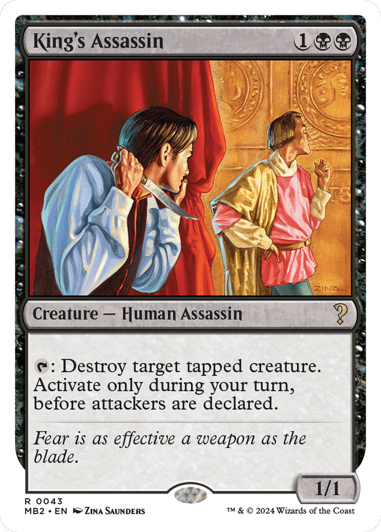 {R} King's Assassin (White Border) [Mystery Booster 2][MB2 043]