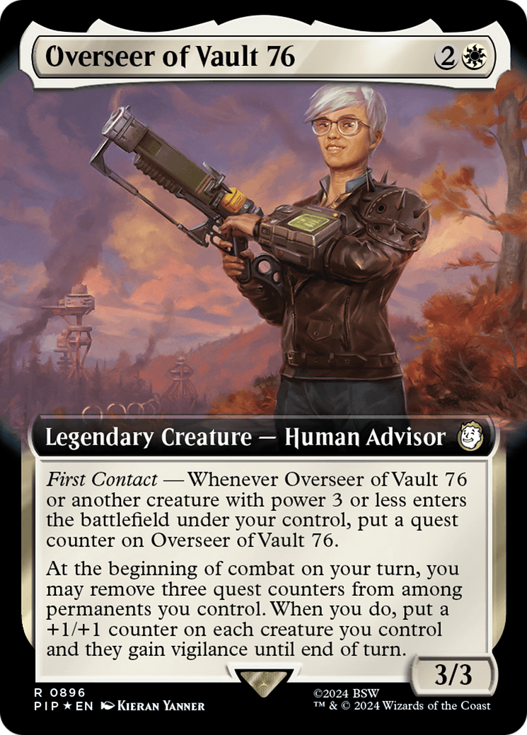 {R} Overseer of Vault 76 (Extended Art) (Surge Foil) [Fallout][PIP 896]
