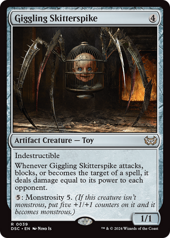{R} Giggling Skitterspike [Duskmourn: House of Horror Commander][DSC 039]