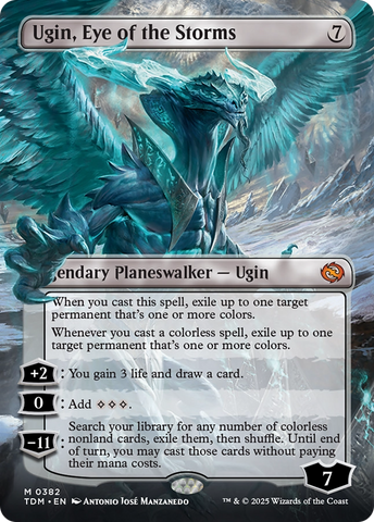 {@R} Ugin, Eye of the Storms (Borderless) [Tarkir: Dragonstorm][TDM 382]
