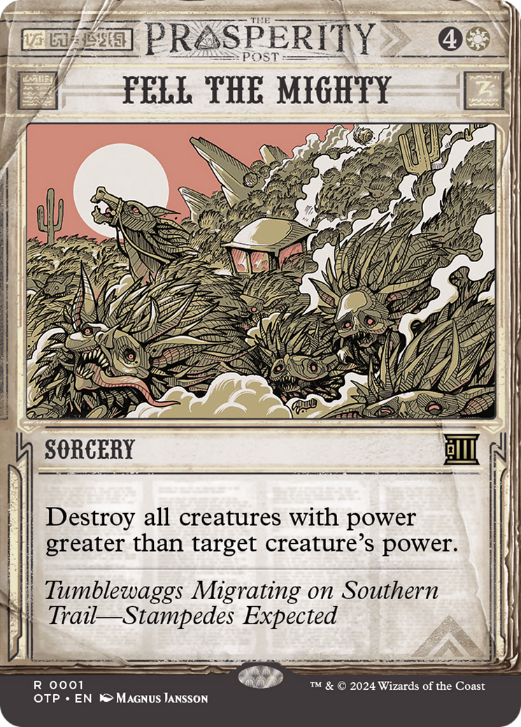 {R} Fell the Mighty [Outlaws of Thunder Junction: Breaking News][OTP 001]
