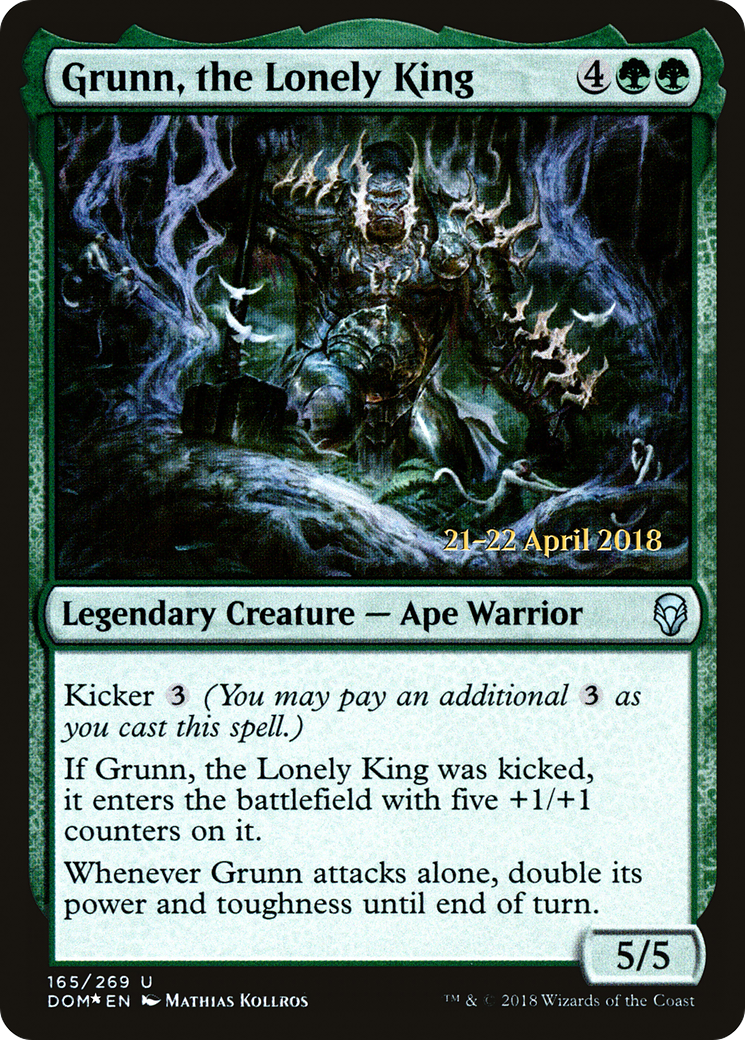 {C} Grunn, the Lonely King [Dominaria Prerelease Promos][PR DOM 165]