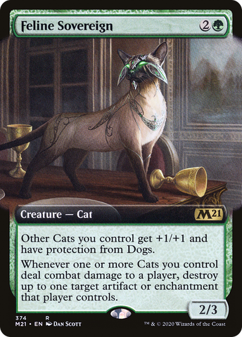 {R} Feline Sovereign (Extended Art) [Core Set 2021][M21 374]