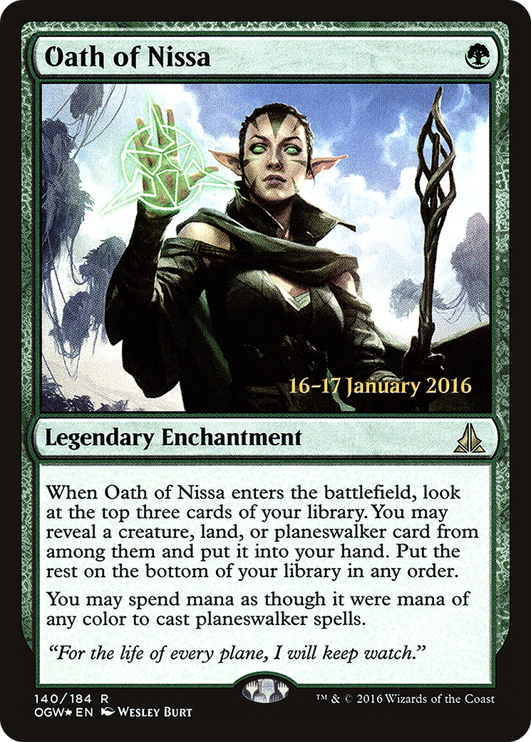 {R} Oath of Nissa [Oath of the Gatewatch Prerelease Promos][PR OGW 140]