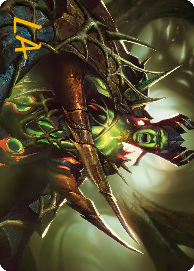 {A} Maze's Mantle Art Card (Gold-Stamped Signature) [Phyrexia: All Will Be One Art Series][GS AONE 040]