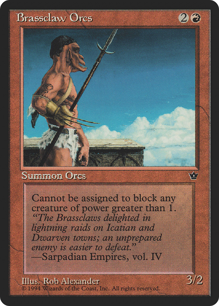 {C} Brassclaw Orcs (Rob Alexander - Sarpadian Empires Flavor Text) [Fallen Empires][FEM 49A]