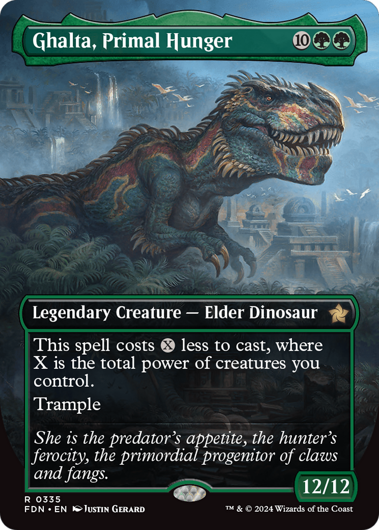 {@R} Ghalta, Primal Hunger (Borderless) [Foundations][FDN 335]
