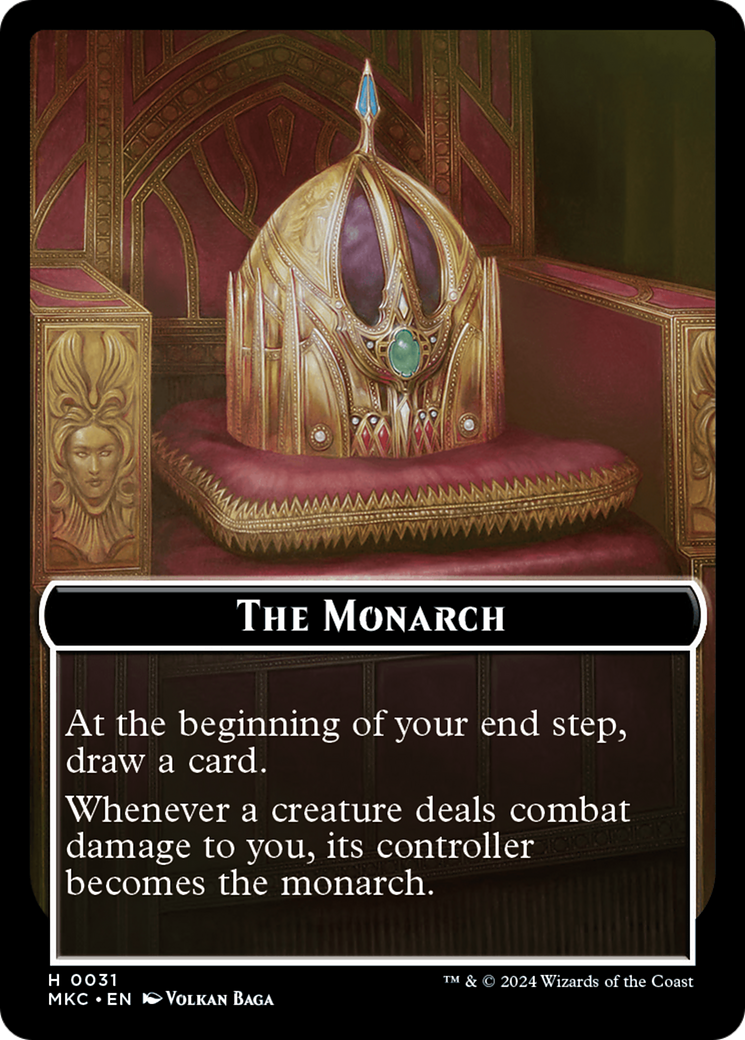 {T} Gold // The Monarch Double-Sided Token [Murders at Karlov Manor Commander Tokens][TMKC 25//31]