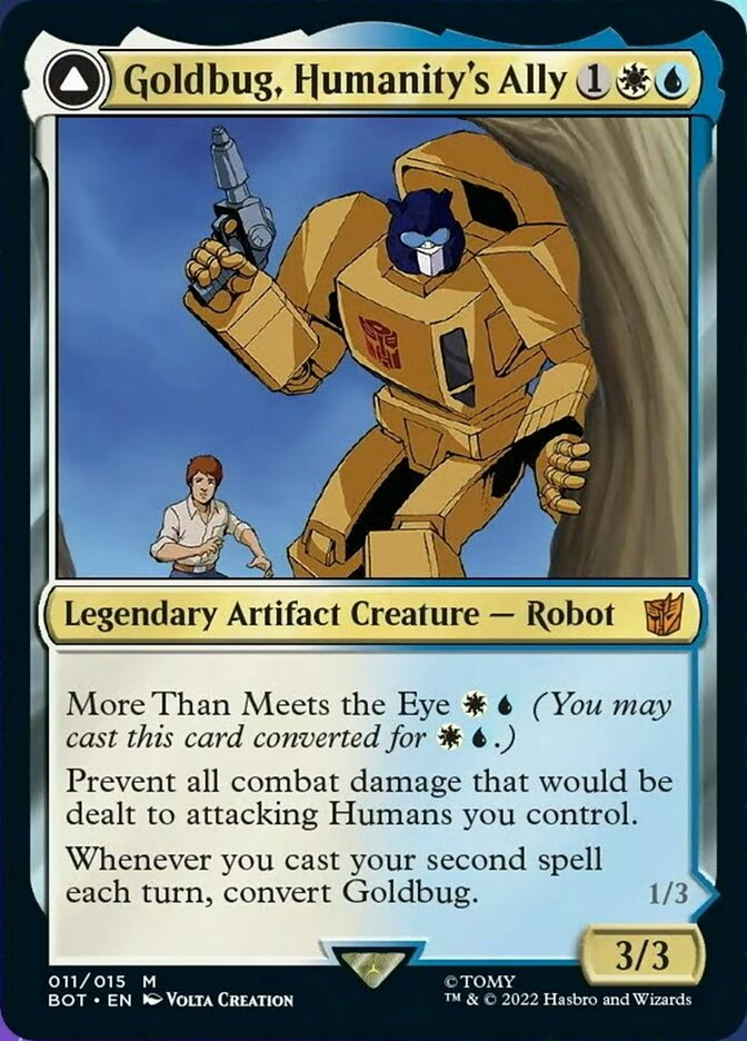 {R} Goldbug, Humanity's Ally // Goldbug, Scrappy Scout [Transformers][BOT 011]