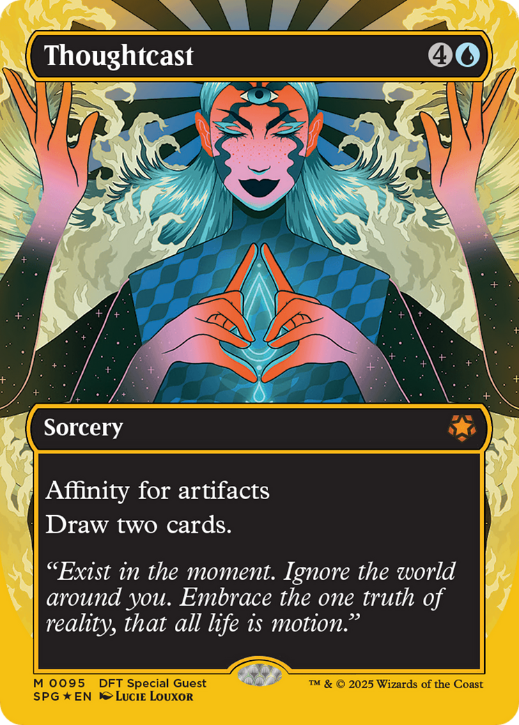 {R} Thoughtcast (Borderless) (First-Place Foil) [Aetherdrift Special Guests][SPG 095]