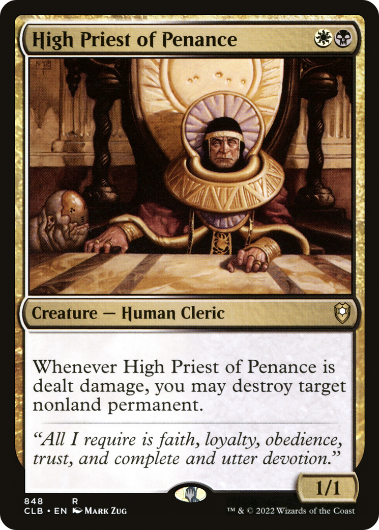 {R} High Priest of Penance [Commander Legends: Battle for Baldur's Gate][CLB 848]